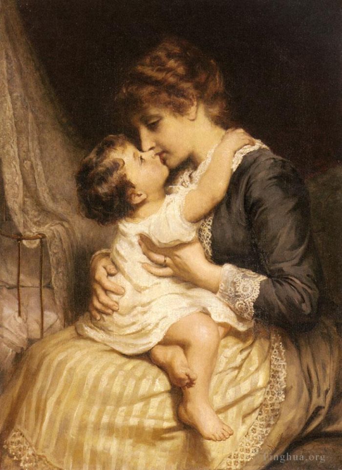 Frederick Morgan Oil Painting - Motherly Love