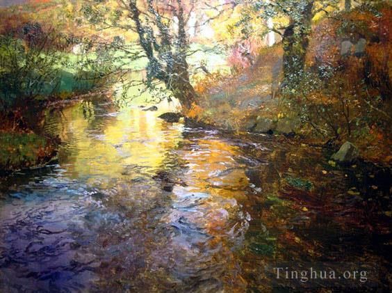Frits Thaulow Oil Painting - At Quimperle