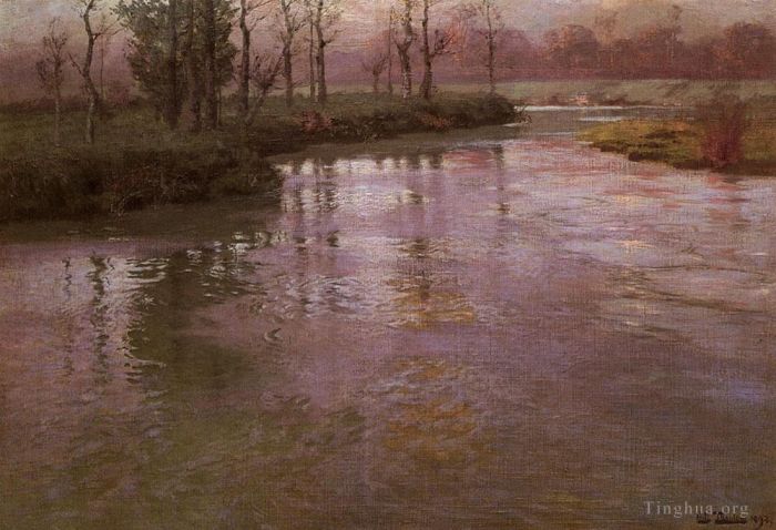 Frits Thaulow Oil Painting - On The French River