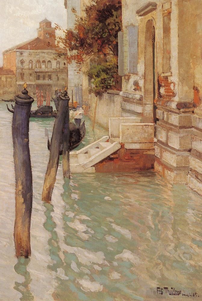Frits Thaulow Oil Painting - On The Grand Canal Venice