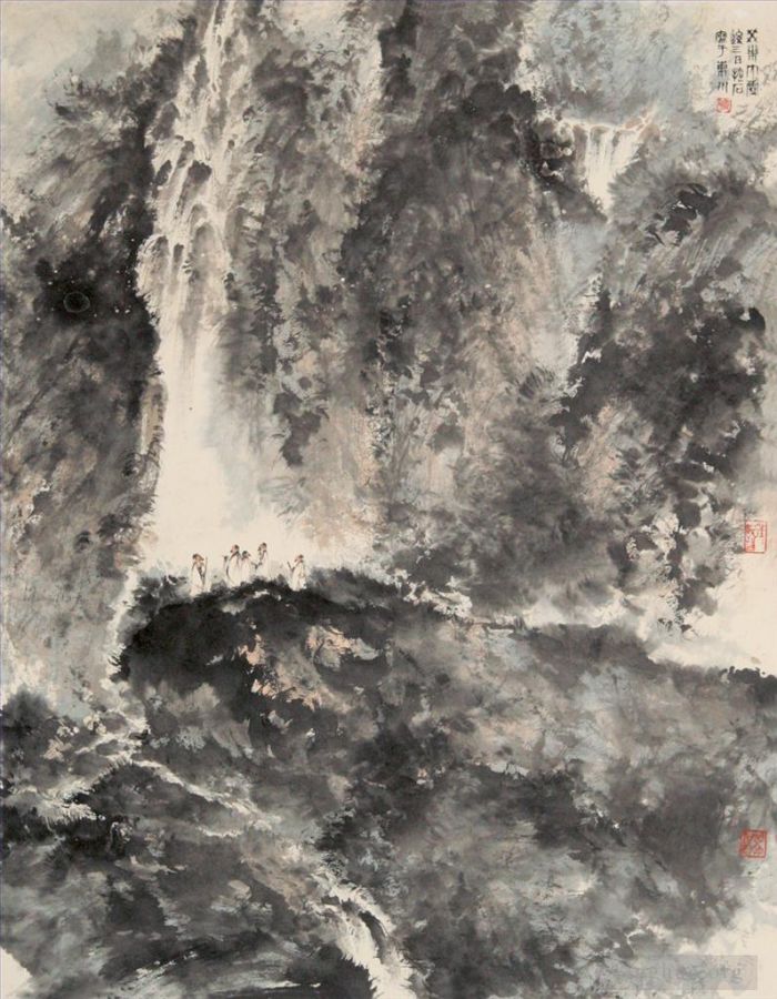 Fu Baoshi Chinese Painting - 34 Chinese Landscape