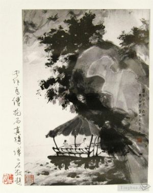 Antique Chinese Painting - Xi ting lun dao