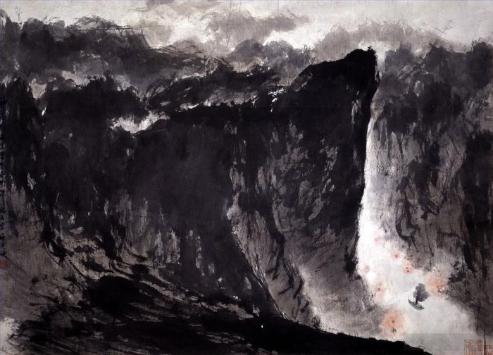 Fu Baoshi Chinese Painting - Xiling gorge 1964