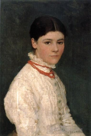 George Clausen Oil Painting - Agnes Mary Webster modern Sir George Clausen