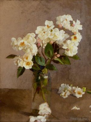 Artist George Clausen's Work - Little White Roses