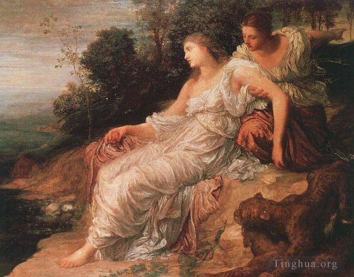 George Frederic Watts Oil Painting - Ariadne on the Island of Naxos