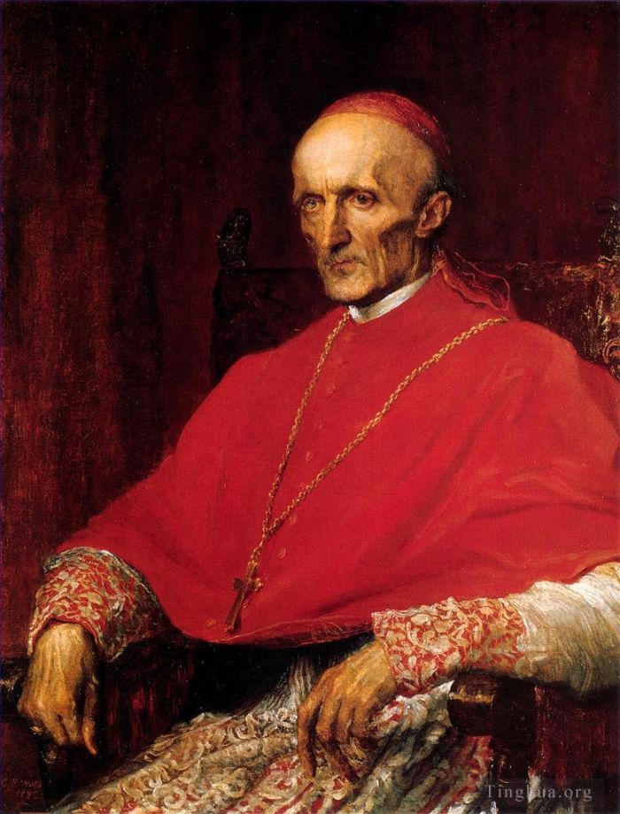 George Frederic Watts Oil Painting - G F Cardinal Manning