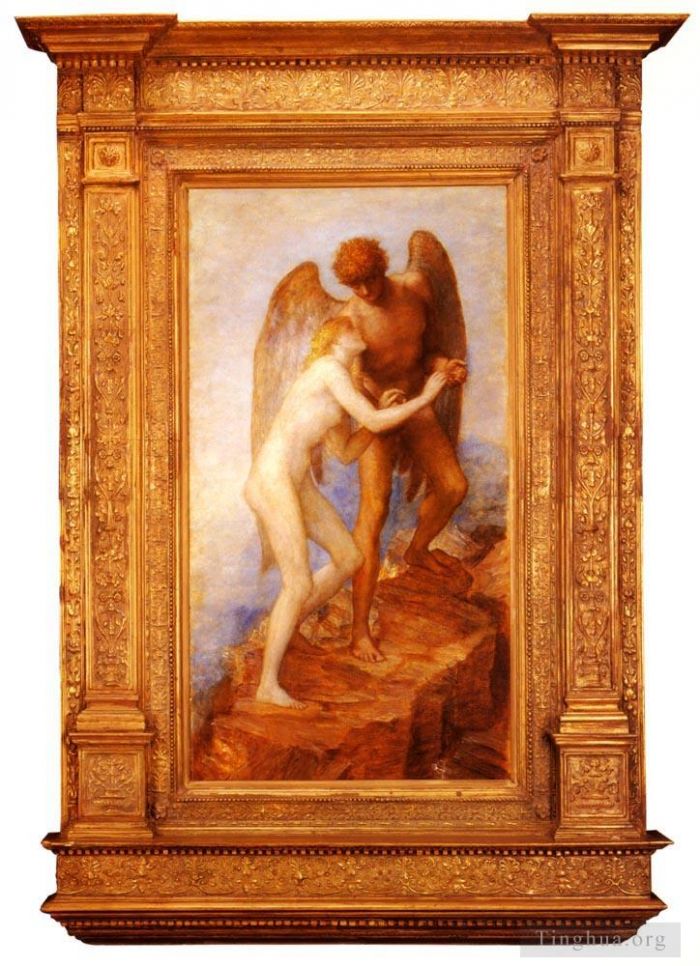 George Frederic Watts Oil Painting - Love And Life