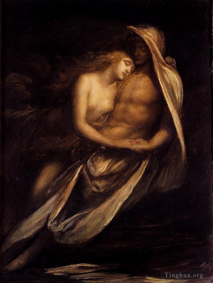 George Frederic Watts Oil Painting - Paulo And Francesca