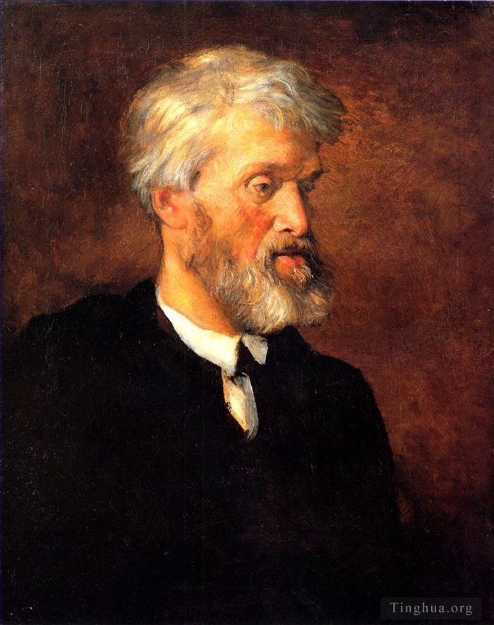 George Frederic Watts Oil Painting - Portrait of Thomas Carlyle