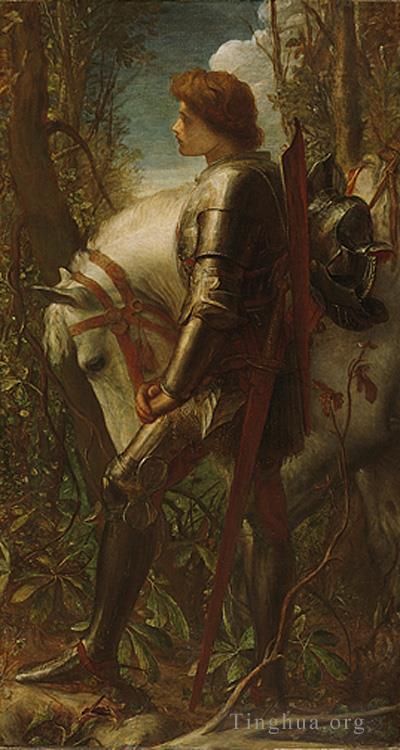 George Frederic Watts Oil Painting - Sir Galahad