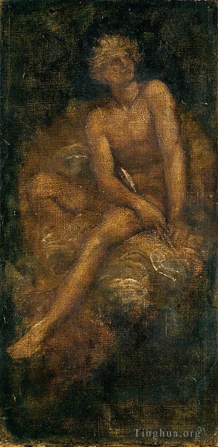 George Frederic Watts Oil Painting - Study forHyperion