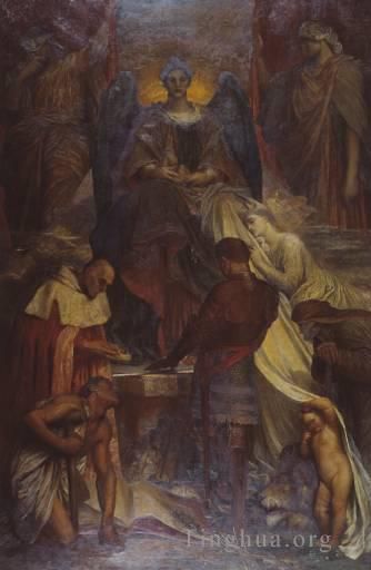 George Frederic Watts Oil Painting - The Court of Death