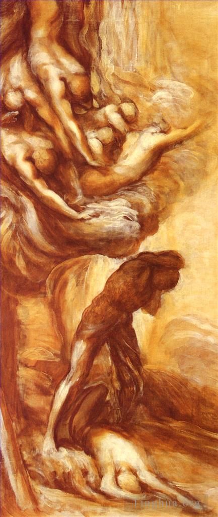 George Frederic Watts Oil Painting - The Denunciation Of Cain