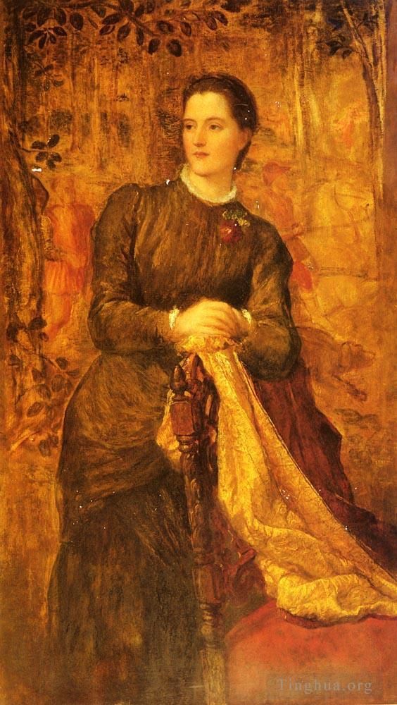 George Frederic Watts Oil Painting - The Honourable Mary Baring