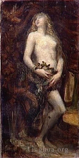 George Frederic Watts Oil Painting - The Temptation of Eve