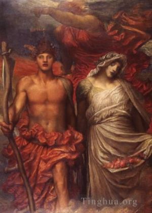 Artist George Frederic Watts's Work - Time Death and Judgement 1900