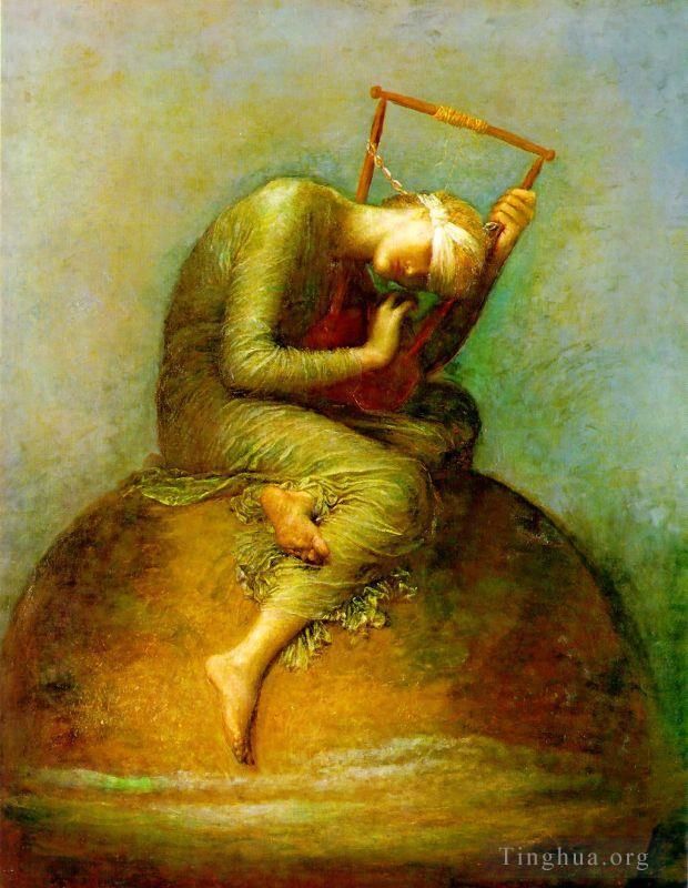 George Frederic Watts Oil Painting - Hope