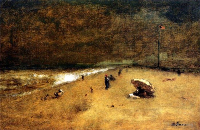 George Inness Oil Painting - Along the Jersey Shore