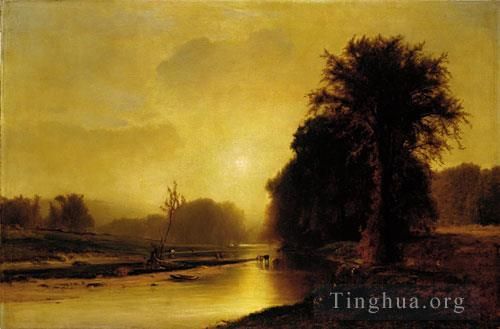 George Inness Oil Painting - Autumn Meadows