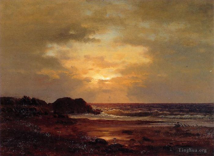 George Inness Oil Painting - Coast Scene