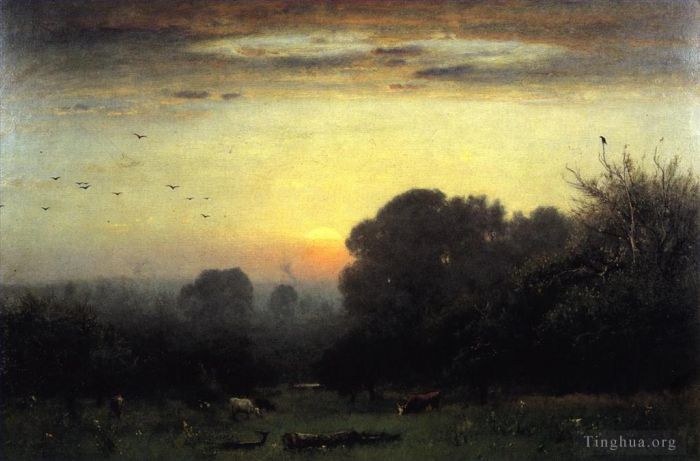 George Inness Oil Painting - Morning