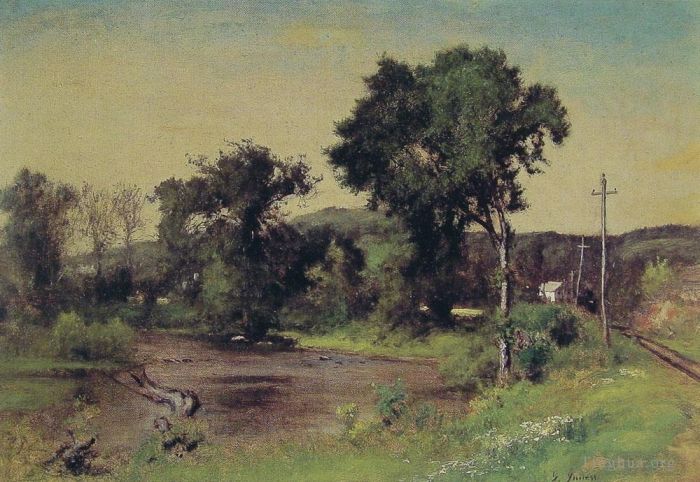 George Inness Oil Painting - Pompton Junction