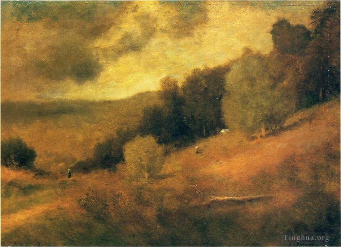 George Inness Oil Painting - Stormy Day