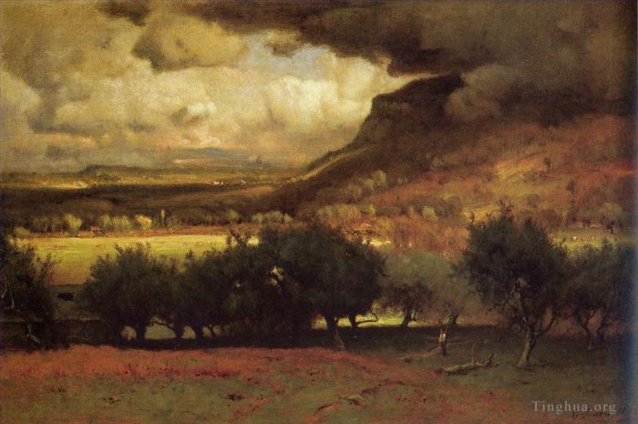 George Inness Oil Painting - The Coming Storm 1878