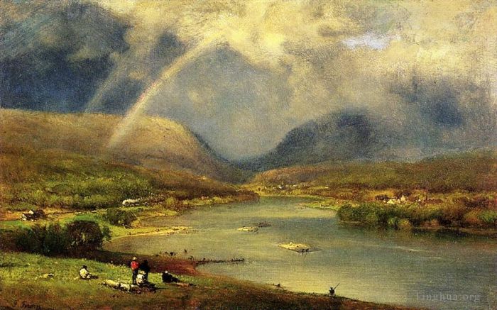 George Inness Oil Painting - The Deleware Water Gap