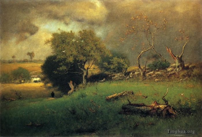 George Inness Oil Painting - The Storm2