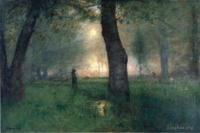 George Inness Oil Painting - The Trout Brook