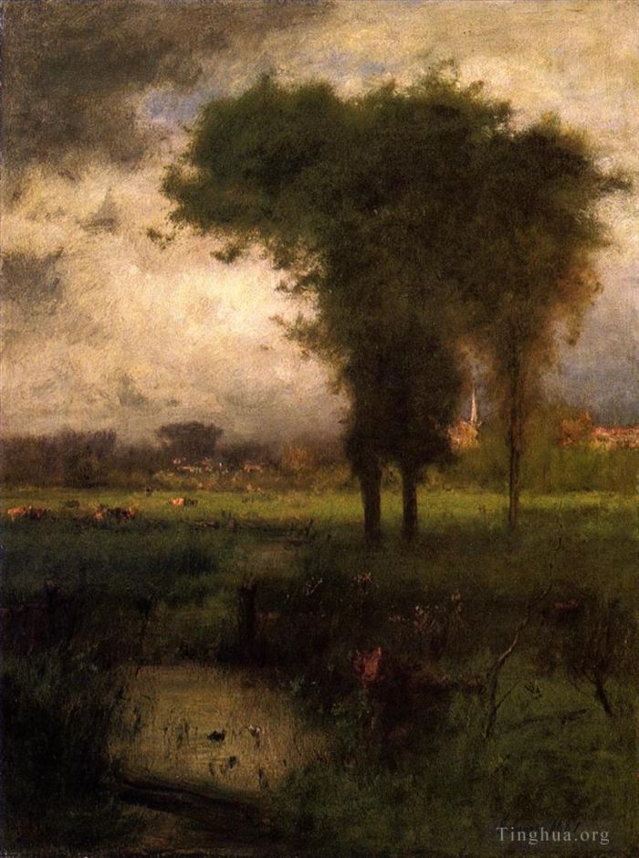 George Inness Oil Painting - Woodland Scene