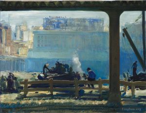 Artist George Wesley Bellows's Work - Blue Morning 1909 George Bellows