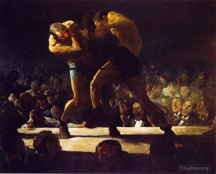 George Wesley Bellows Oil Painting - Club Night aka Stag Night at Sharkeys