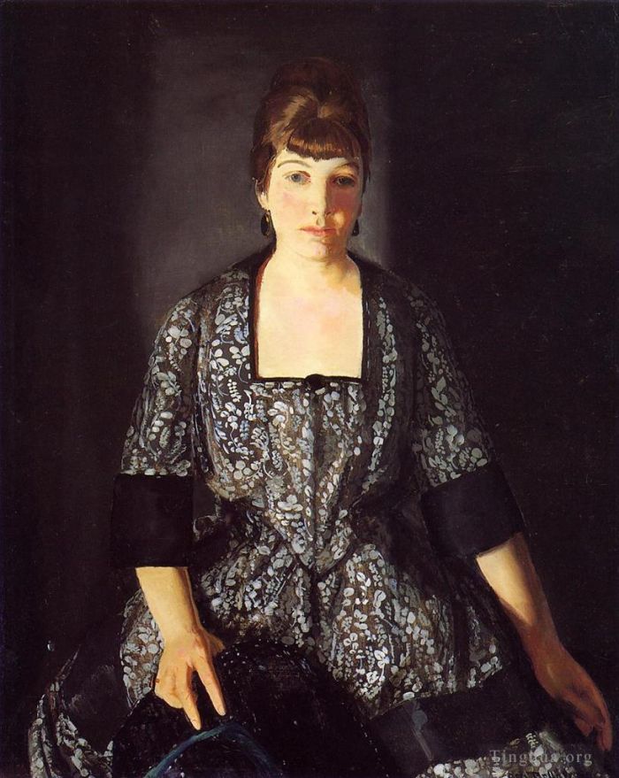 George Wesley Bellows Oil Painting - Emma in the Black Print