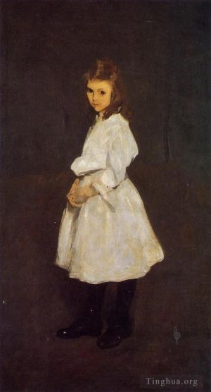 Artist George Wesley Bellows's Work - Little Girl in White aka Queenie Barnett