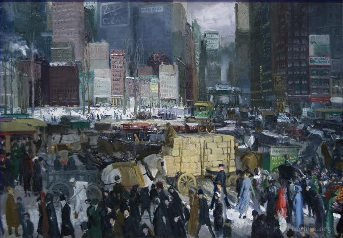George Wesley Bellows Oil Painting - New York