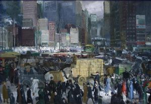 Antique Oil Painting - New York