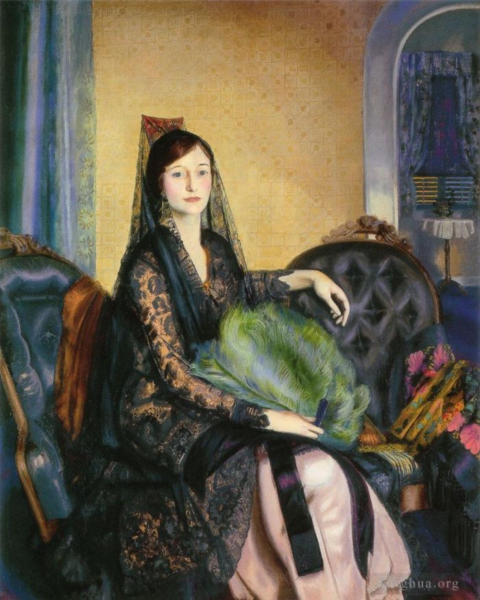 George Wesley Bellows Oil Painting - Portrait of Elizabeth Alexander
