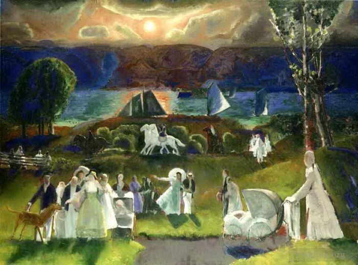 George Wesley Bellows Oil Painting - Summer Fantasy 1924