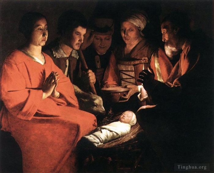 Georges de La Tour Oil Painting - Adoration of the Shepherds