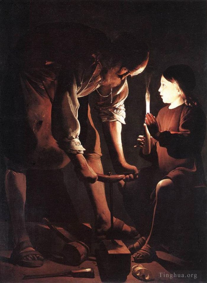 Georges de La Tour Oil Painting - Saint Joseph the Carpenter