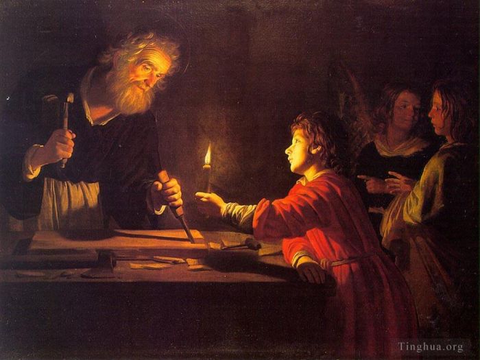 Gerard van Honthorst Oil Painting - Childhood Of Christ
