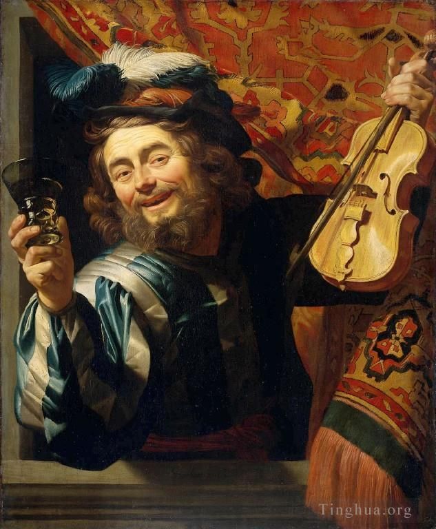 Gerard van Honthorst Oil Painting - Fiddler