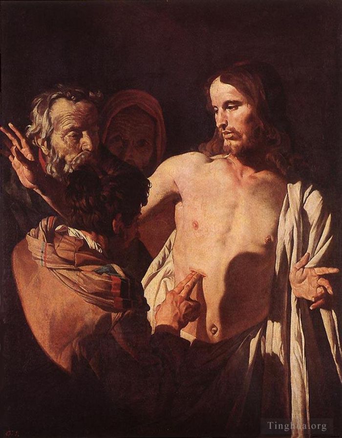 Gerard van Honthorst Oil Painting - The Incredulity Of St Thomas