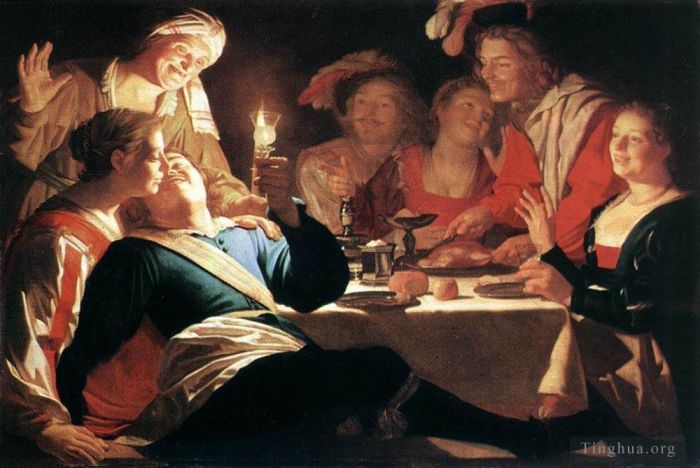 Gerard van Honthorst Oil Painting - The Prodigal Son 1622
