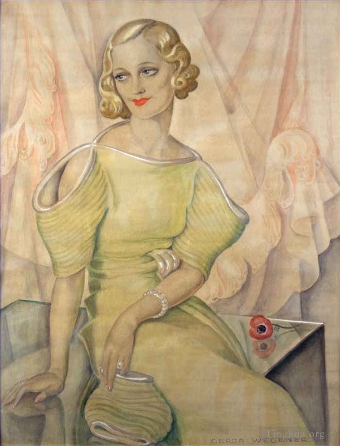 Gerda Wegener Oil Painting - Danish Girl Eva Heramb