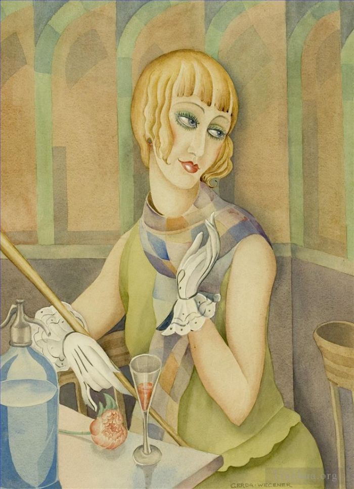 Gerda Wegener Oil Painting - Danish Girl Lili Elbe