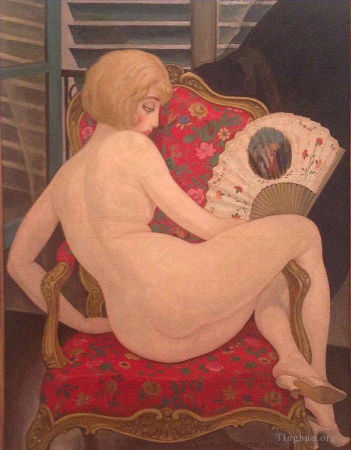 Gerda Wegener Oil Painting - Danish Girl Lili in Chair